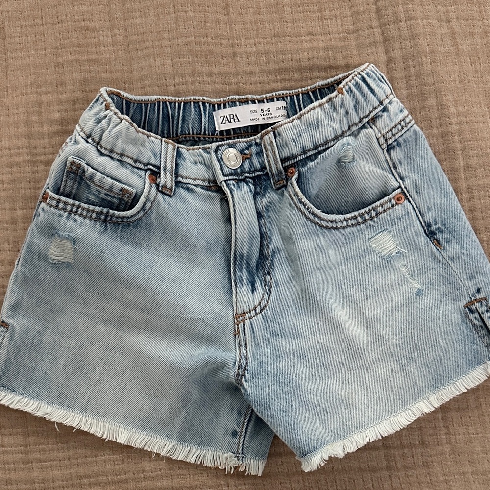 Zara Faded Blue Jean Shorts for Women